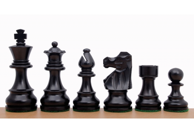 Piezas de ajedrez French Staunton ebonisadas 3,5''